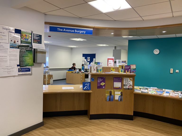 The Avenue Surgery Reception Area